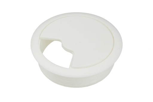 Biela káblová priechodka, priemer 60 mm, doska