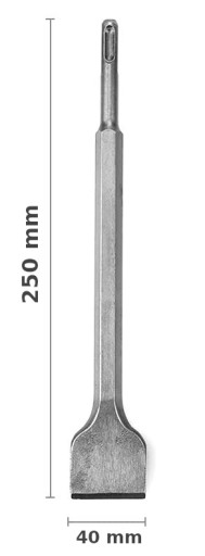 DLÁTOK PLOCHÝ, REZAČ BETÓNU SDS PLUS 40x250