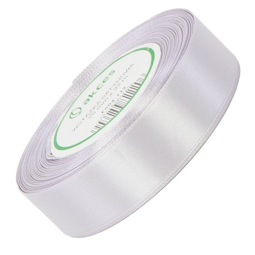 Šedobiela SATÉNOVÁ STUHA 25mm - 32mb
