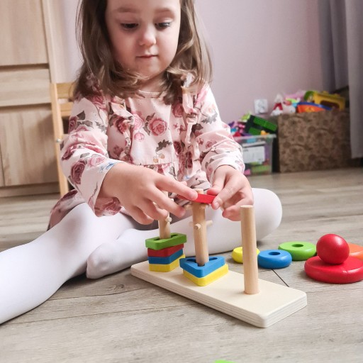 Drevená hračka na triedenie puzzle hračiek ako darček pre deti
