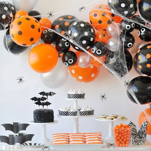 HALLOWEENSKÁ PAVÚČA, BIELA ROZTAŽNÁ 60G + 60 PAVÚKOV