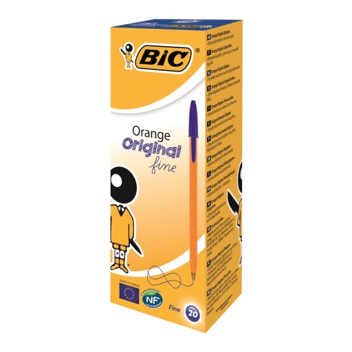 BIC Fine ORANGE guľôčkové pero čierne 0,8 mm