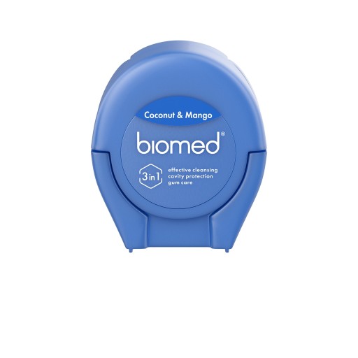 BIOMED Zubná niť s príchuťou KOKOS a MANGO 50m