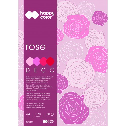 Happy Color technický blok A4 170g Deco Rose