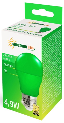 Zelená LED ozdobná girlandová žiarovka, ozdobný svetelný zdroj E27, 4,9W