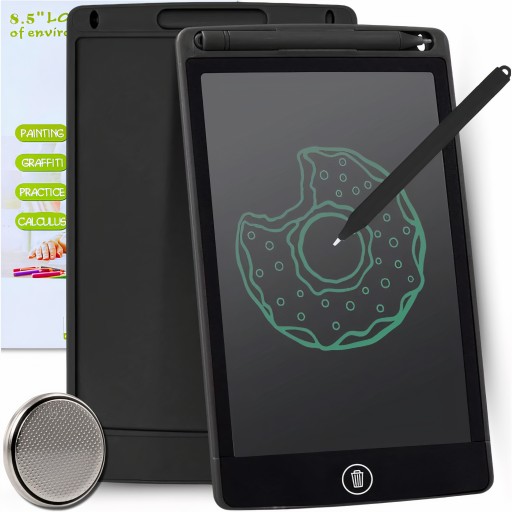 8,5-PALCOVÝ GRAFICKÝ TABLET NA KRESLENIE, OBRAZOVANIE, TABUĽKA LCD, ČIERNA