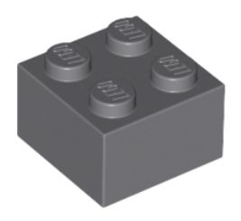 LEGO BEAM 2X2 DARK GREY Č. 3003 PRE 2 KS