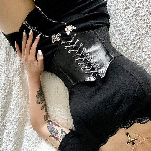 ŠIROKÝ ŠIPKOVANÝ OPASOK, OPASOK, KORZET, VÝMENNÁ REŤAZKA