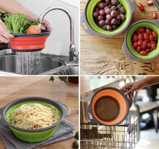 SILIKÓNOVÉ SKLADACIE CIDNÍK ODKAPÁVAČKA 24 cm