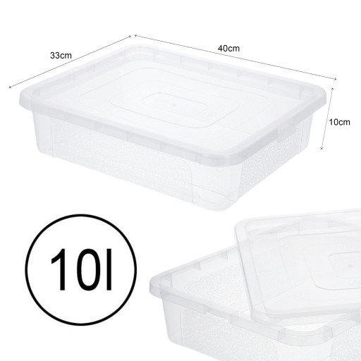 Plastové veko nádoby organizér box 10l, uzamykateľný box box
