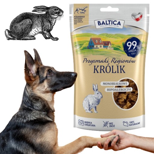 VÝCVIKOVÉ maškrty pre psov, polomäkký KRÁLIK