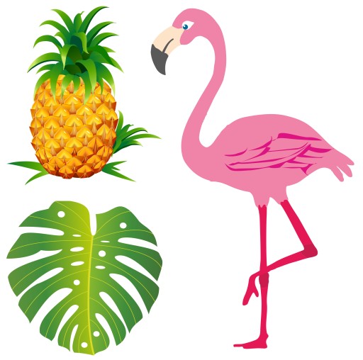 NÁLEPKY NA OKNO, ZRKADLO, SKLO FLAMING MONSTERA ANANÁS