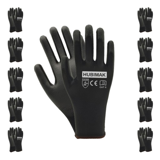 PRACOVNÉ RUKAVICE POLYURETÁNOVÉ veľkosť 10/XL 10 párov