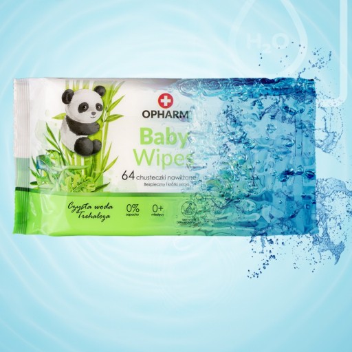Opharm Baby Wipes Utierky navlhčené vodou 99%