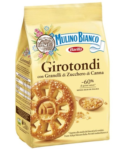 Mulino Bianco Girotondi Krátke sušienky s cukrom (350 g)