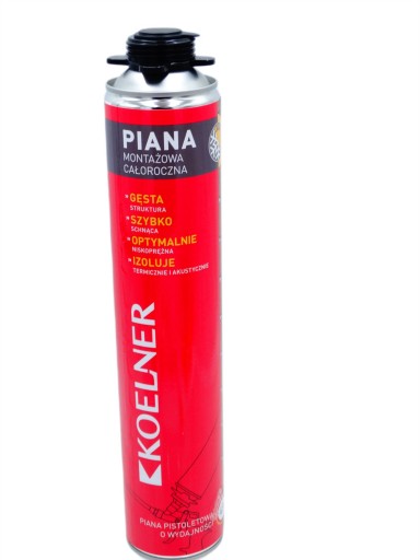 Montážna pena na penovú pištoľ Koelner Rawplug 750ml 45L nízky tlak