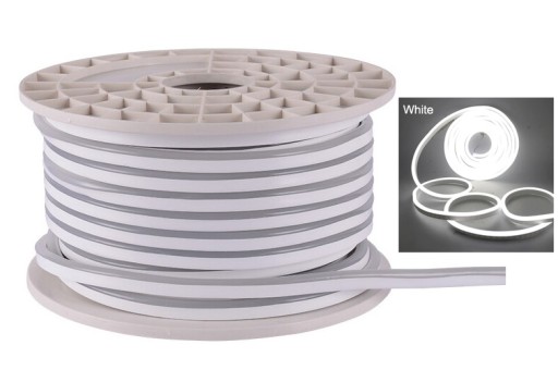 NEON flex LED pás IP68 230V 8x16mm 8W studená 1m
