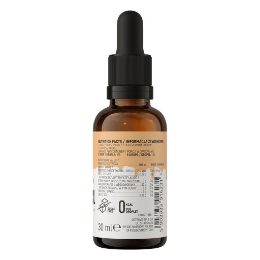 OstroVit Aroma Food Additive Caramel 30 ml OCHUTNÉ KVAPKY BEZ CUKRU