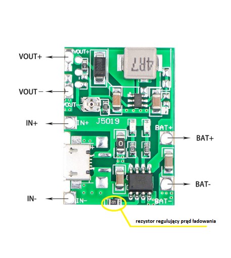 Li-ion nabíjačka TP4056 + ADJ prevodník do 27V