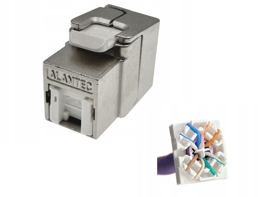 Keystone RJ45 STP kat.6A zásuvka, obrazovka Alantec