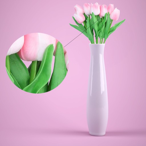 TULIPÁNOVÉ UMELÉ KVETY ako skutočné kytice do veľkonočnej vázy na balkón