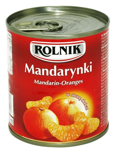 Rolnik mandarínky v sladkom sirupe v plechovke, 314 ml