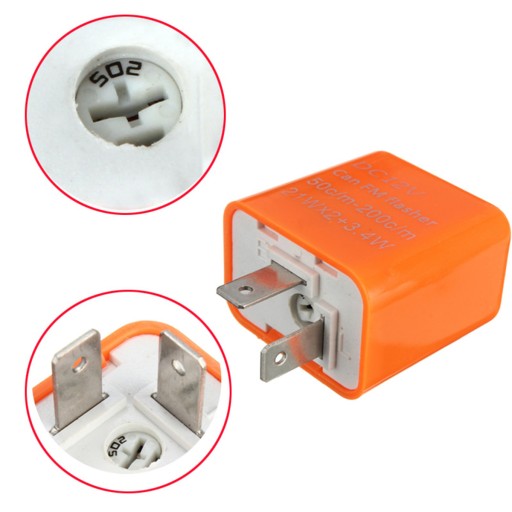 Elektronický nastaviteľný LED prerušovač 2-PINS 12v