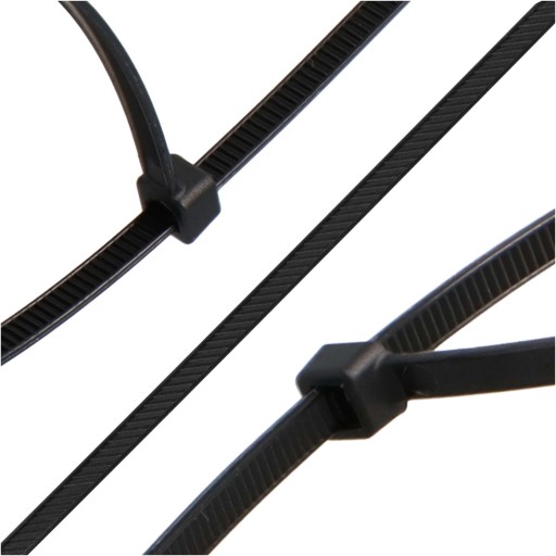 100x sťahovacie pásky Káblové pásky Zipsy 3,6 x 250 mm Silné UV sťahovacie pásky