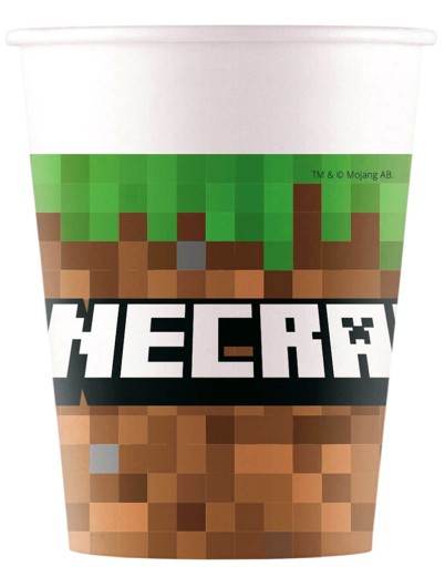 MINECRAFT JEDNORÁZOVÝ POHÁR-8 KS-4423