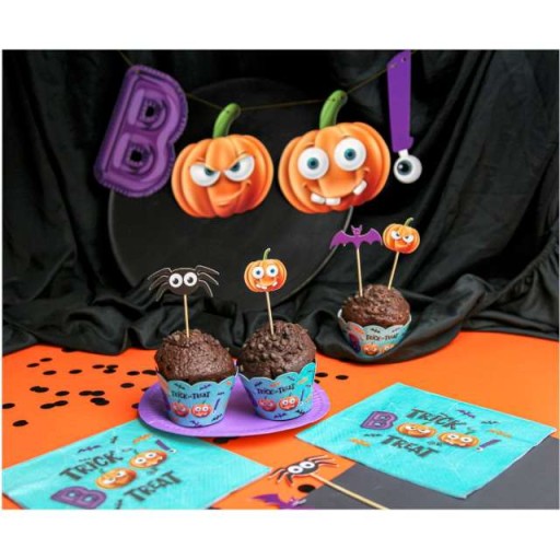 Papierové GIRLAND BOO tekvice na HALLOWEEN, 150 cm
