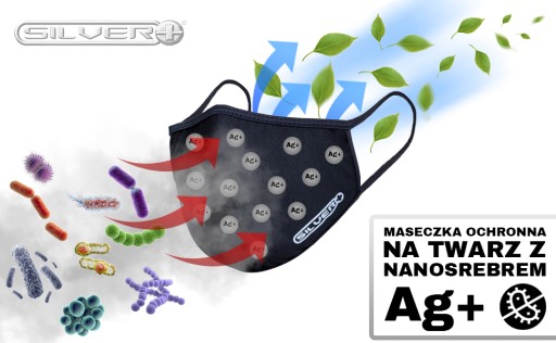 Ochranná maska na tvár s Ag+ NANOSILVER