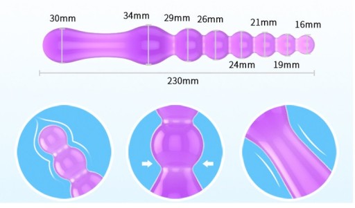 GÉLOVÉ ANÁLNE GULIČKY OBOJSTRANNÉ VAGINÁLNE DILDO