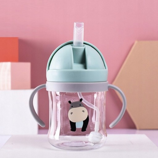 Sippy pohár so slamkou pre deti, 250 ml