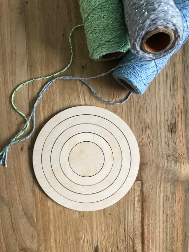 Drevený krúžok, základňa, lapač, kruh MACRAME 4 ks