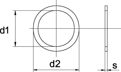 988152210P025 Dištančná podložka O 15x22x1 mm, s.