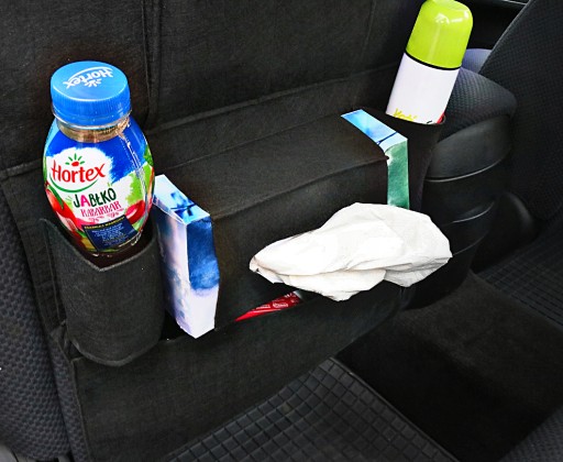 ORGANIZÉR PLSTENÝ CHRÁNIČ NA CHRBTU AUTOSEDAČKY, VRCHNÁ NA VELCRO