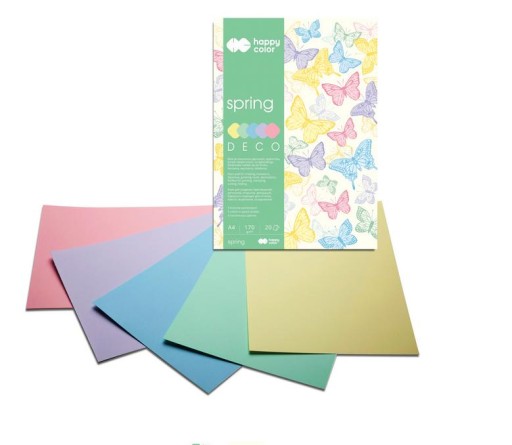 A4 Happy Color blok 5 jarných farieb