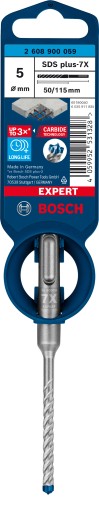 VŔTAČKA 5/50/115 mm s príklepom SDS-Plus plus-7X BOSCH EXPERT