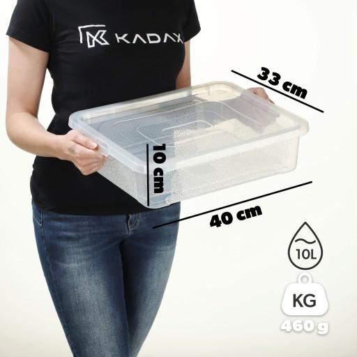ORGANIZÁTOR NÁDOBA 10L PLASTOVÁ KRABIČKA NA HRAČKY S priehľadným viečkom