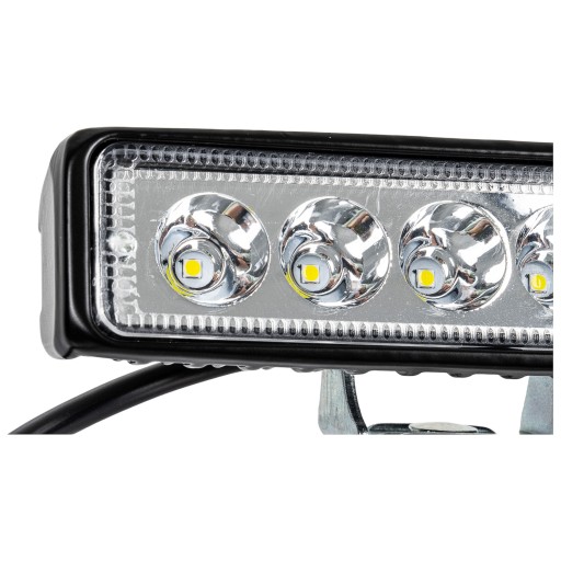 LED pracovná lampa halogénový panel 18W 6x3W 1000lm 12V 24V s držiakom