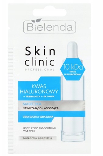 BIELENDA SKIN CLINIC KYSELINA HYALURONOVÁ hydratačná a ukľudňujúca maska 8G