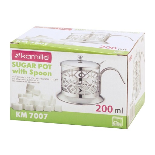 OCEĽOVÁ MISKA NA CUKOR S LYŽIČKOU MISKA NA CUKOR 200 ml