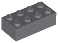 LEGO 3001 BRICK 2x4 tmavosivá (20g) 9 ks.