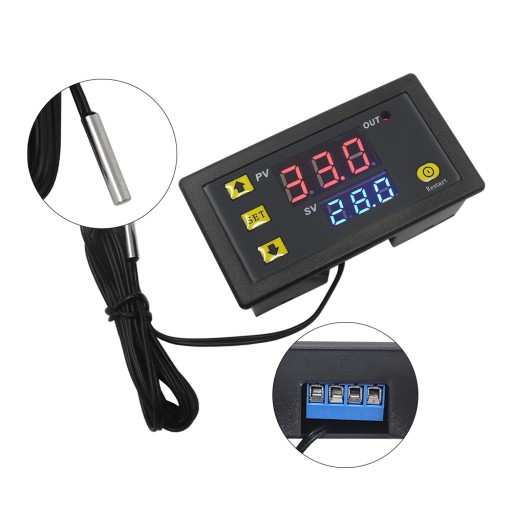REGULÁTOR TEPLOTY ELEKTRONICKÝ TERMOSTAT 220V