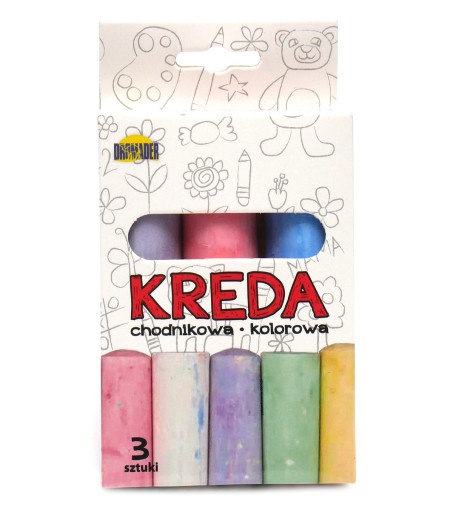 chodníková krieda 3 farby Jumbo Dromedár