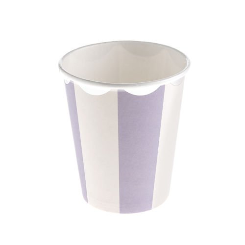 Levanduľové strieborné papierové poháriky 250ml 10 ks