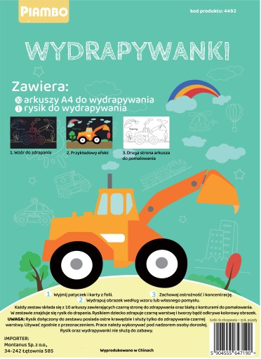 Zoškrabovací list papiera na zoškrabanie omaľovánok A4