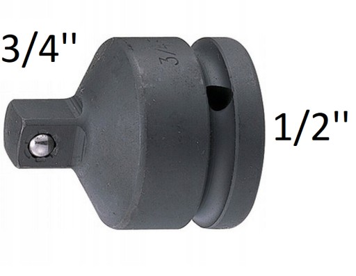 Zníženie nárazu 1/2x3/4 palcový NÁRAZOVÝ ADAPTÉR 1/2F na 3/4M kľúč