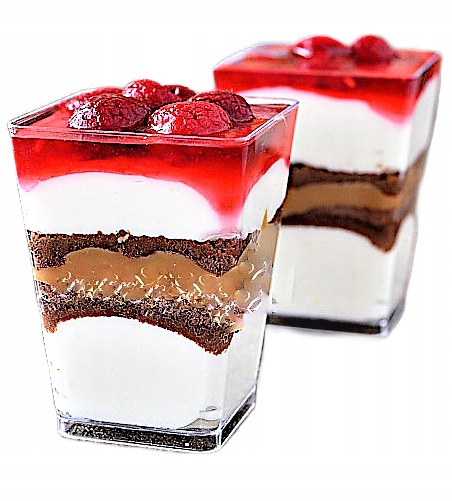 DEZERTNÝ POHÁR Šálky SNACK Square Dessert 120ml 24ks