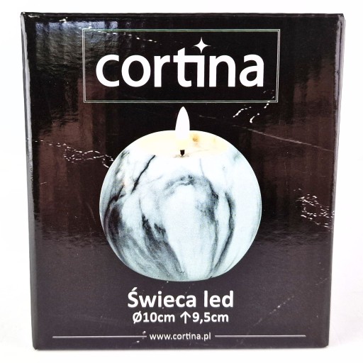 Dekoratívna sviečka na batérie KULA Grey Marble LED až na 30 dní